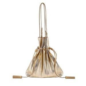 JOSEPH & STACEY | GOLD PLEATED HANDBAG